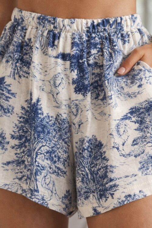 Lion Elegant Shorts - Black and White