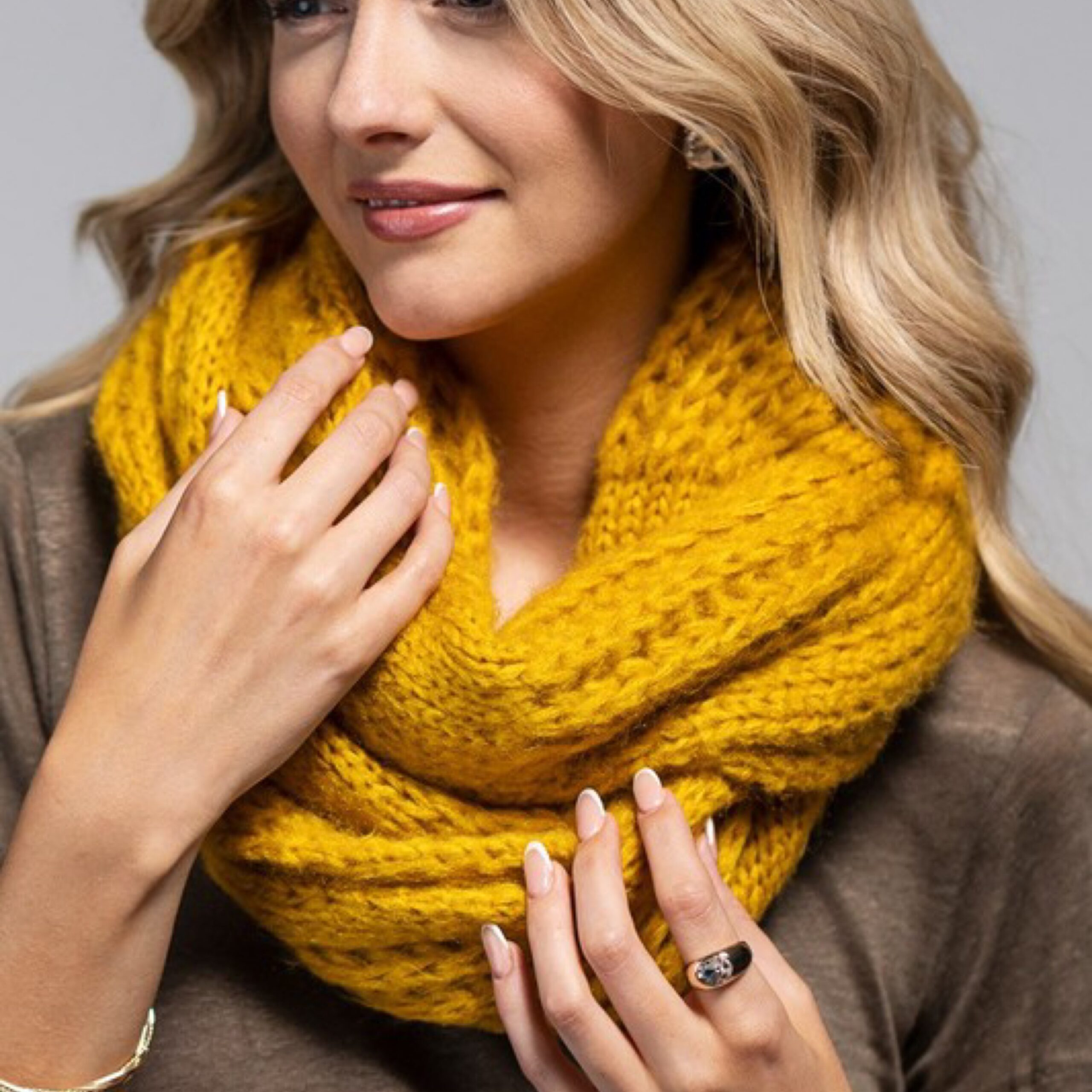 Cable Knit Infinity Scarf