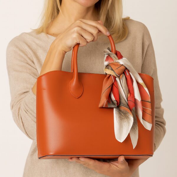 GENUINE ITALIAN LEATHER RED INTERIOR BAG