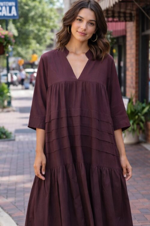 Kara Chic Tiered Plus Size MIDI Dress