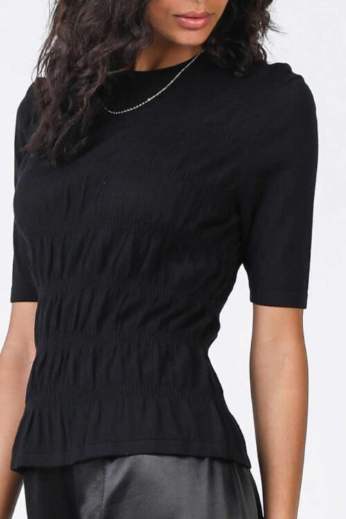 Short Sleeve Smocked Body Top