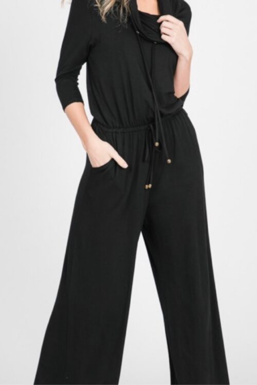 Spandex Rayon Jumpsuit - Blk
