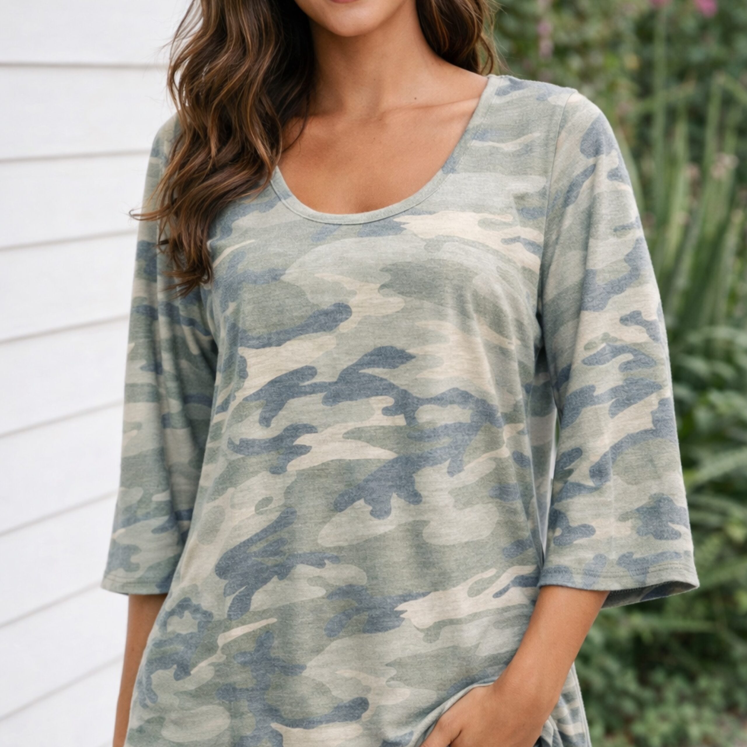 Camo Print Top