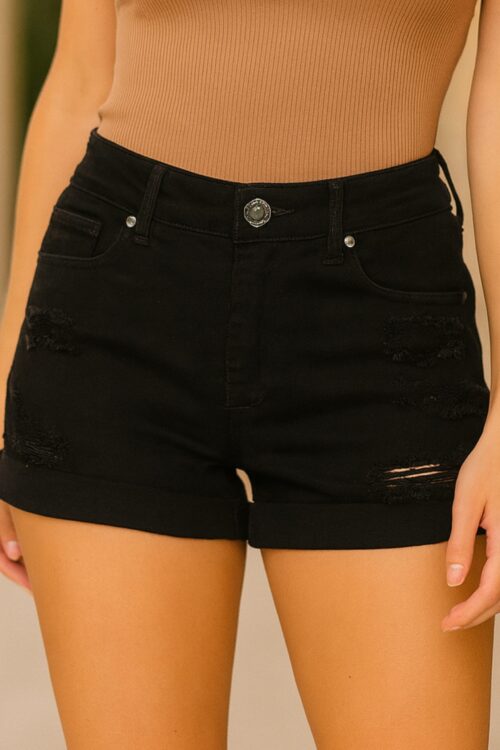 Destructed Denim Shorts