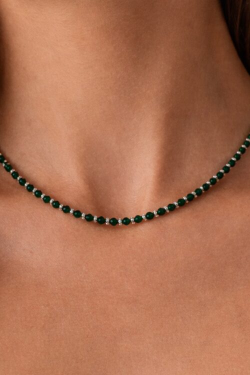 Emerald Diamond Delicate Necklace