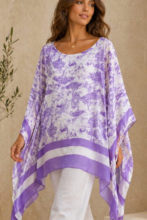 Jouy Italian Printed Silk Blouse