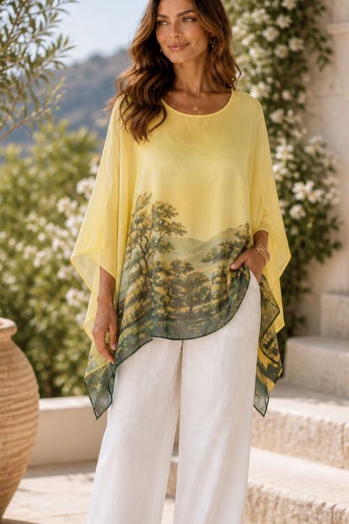 Tuscany Glow Silk Tunic