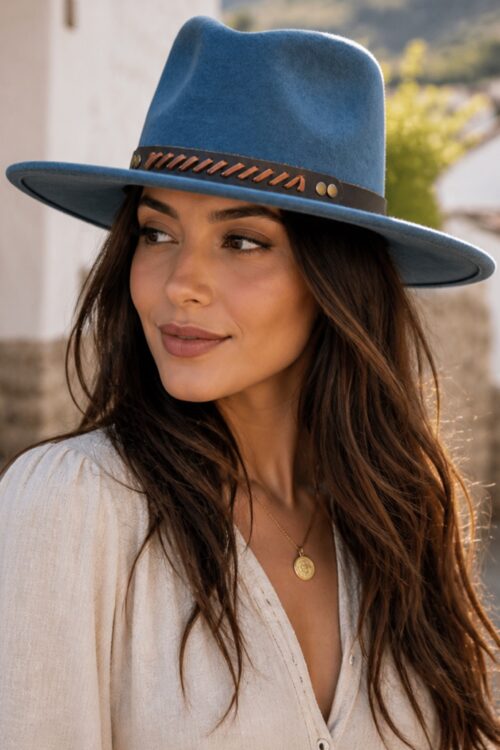The Azure Luxe Wool Felt Hat