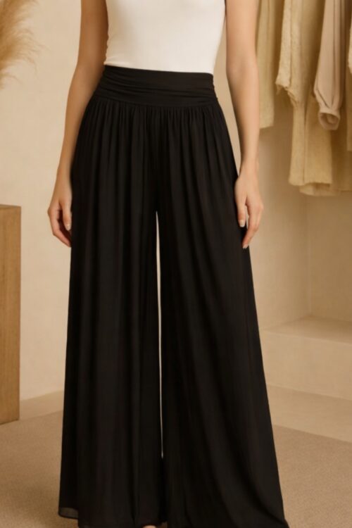Italian Silk With Wide Waist Pants