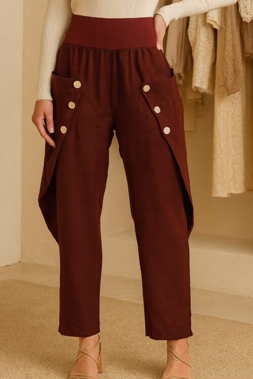 Italian Linen with pockets and buttons