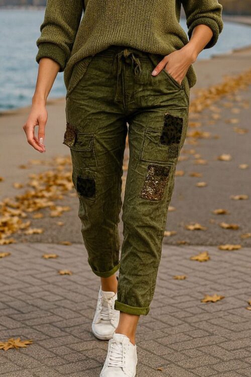 Shine Italian Print Pants