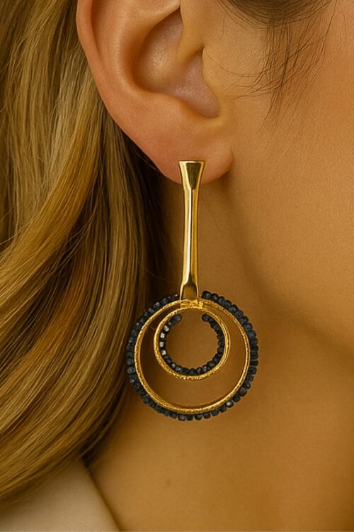 HAPPY EARRINGS IN SAPPHIRE BLUE