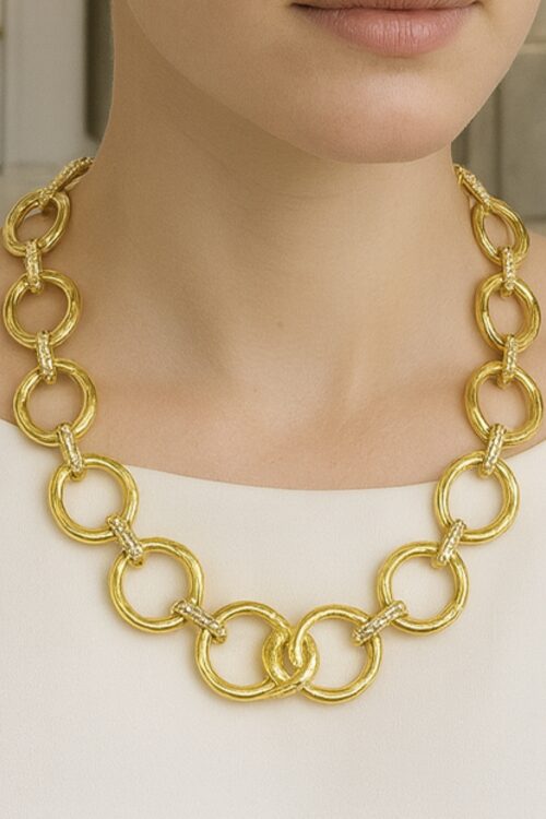 Collar Necklace w/CZ Diamonds