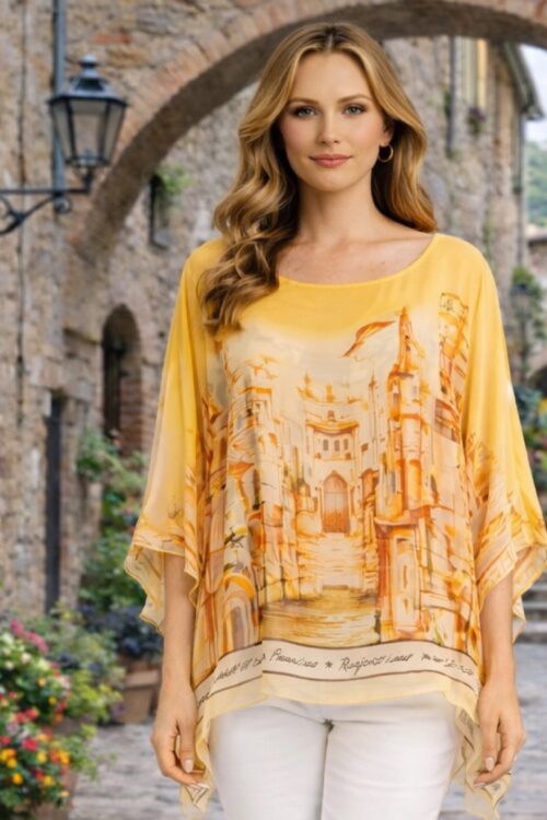 Golden Amalfi Silk Top