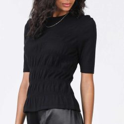 Short Sleeve Smocked Body Top