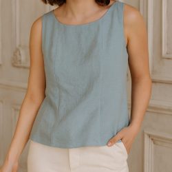 Round Neck Sleeveless Top